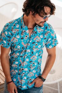 Camisas manga corta hombre estampadas