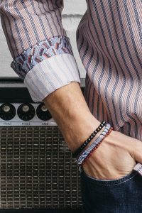 camisa estampada de hombre rayas