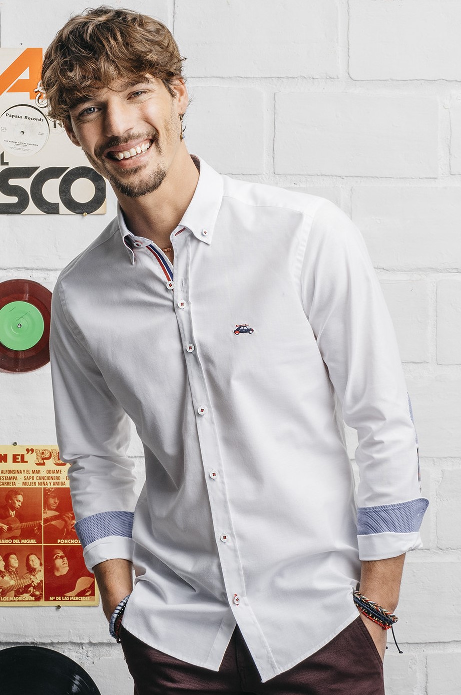 camisa slim fit hombre