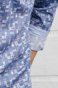 camisa estampada hombre de rombos