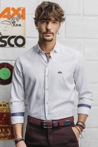 camisa hombre estampada cuadritos