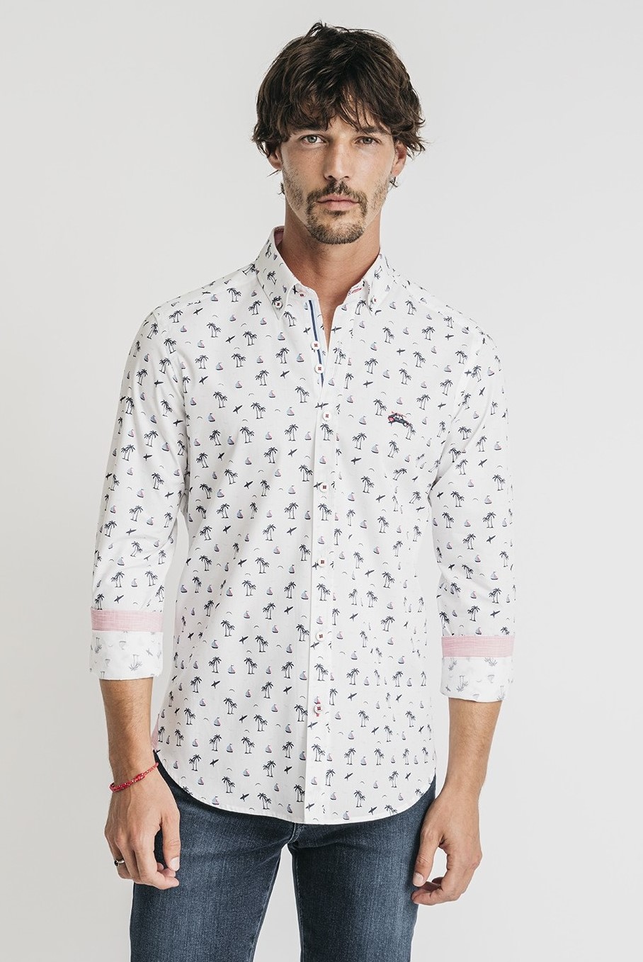 Camisas con sales palmeras de hombre