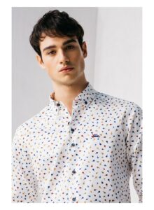 camisa hombre estampada raquetas