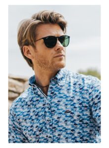 Camisa calaveras azules regular fit