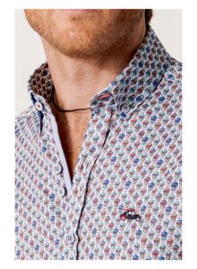 Camisa calaveras multicolor regular fit