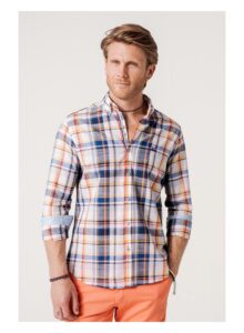 Camisa cuadros multicolor regular fit