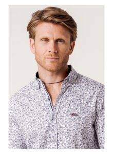 Camisa estampada hombre graffiti calaveras marino