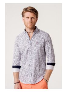 Camisa estampada hombre graffiti calaveras marino