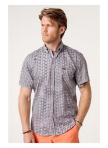 Camisa estampada hombre manga corta campers multicolor