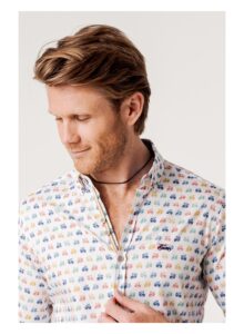 Camisa estampado motos multicolor regular fit