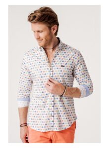 Camisa estampado motos multicolor regular fit