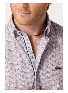 Camisa hombre regular fit estampado liberty flores multicolor