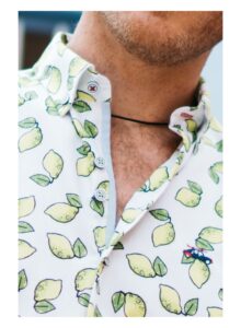 Camisa hombre regular fit limones