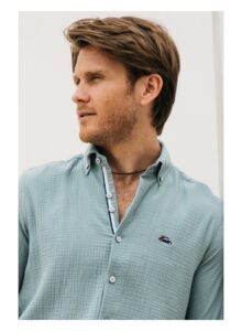 Camisa hombre regular fit verde