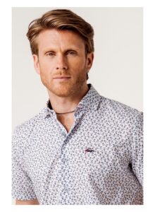 Camisa manga corta regular fit mini scooters azules