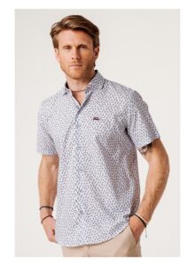 Camisa manga corta regular fit mini scooters azules