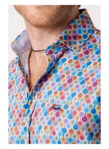 Camisa manga corta regular fit palas pádel multicolor
