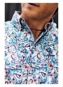 Camisa regular fit hombre estampado abstracto multicolor