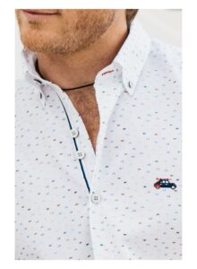 Camisa regular fit mini peces multicolor