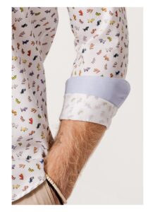 Camisa regular fit mini perros multicolor