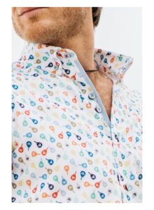 Camisa regular fit raquetas pádel multicolor