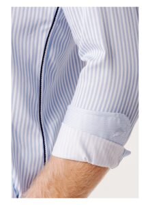 Camisa slim fit rayas azul celeste